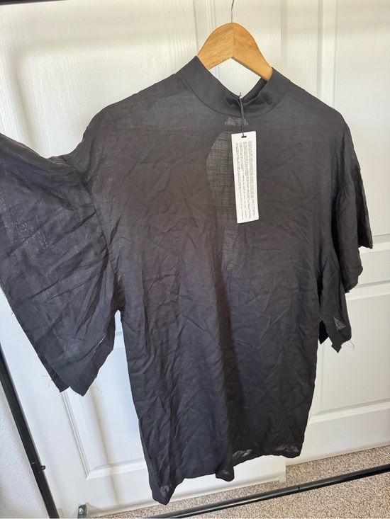 IRO Tops - IRO Black High-Neck Short Sleeve Tunic